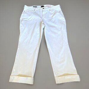 NYDJ Marilyn Ankle Clean Cuff Jeans Women's 18W White Lift Tuck Straight Leg NWT